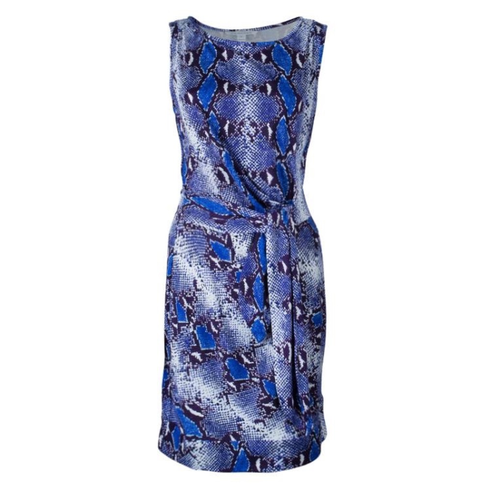 Diane Von Furstenberg Blue Python Della Dress - image 2
